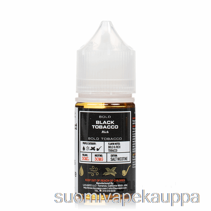 Vape Kauppa Musta Tupakka - Bsx Suola Sarja - 30ml 30mg